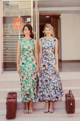 Long Green Comillas Dress